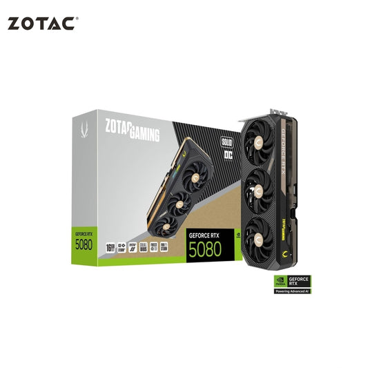 TARJETA DE VIDEO ZOTAC GEFORCE RTX 5080 SOLID OC 16GB GDDR7