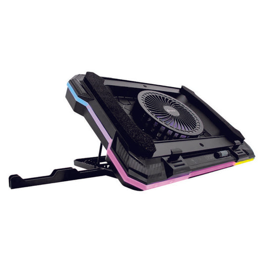 COOLER TEROS TE-7133N RGB, COMPATIBLE CON NOTEBOOKS DE 14" HASTA 19"