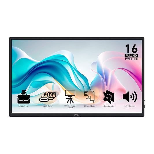 MONITOR PORTATIL MSI PRO MP165 E6 15.6 PULGADAS FHD IPS USB C HDMI