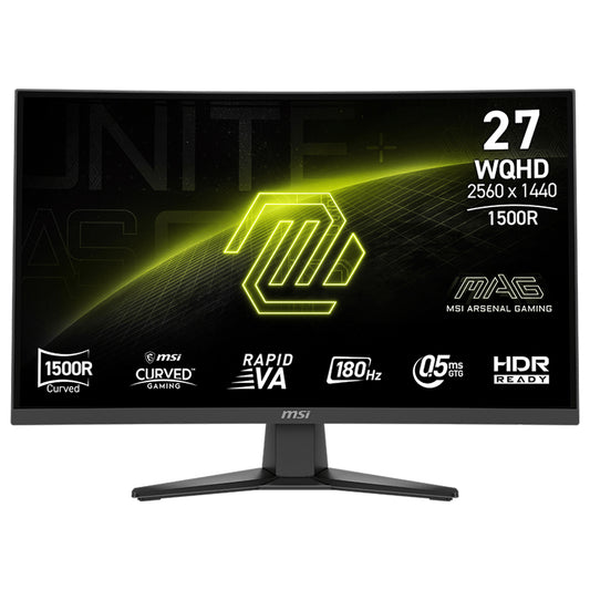 MONITOR MSI MAG 275CQF E18 27" QHD CURVO 180HZ 0.5MS HDMI