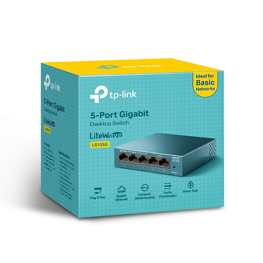 Switch TP-Link LiteWave LS105G 5 Puertos Gigabit 10/100/1000 No Gestionado