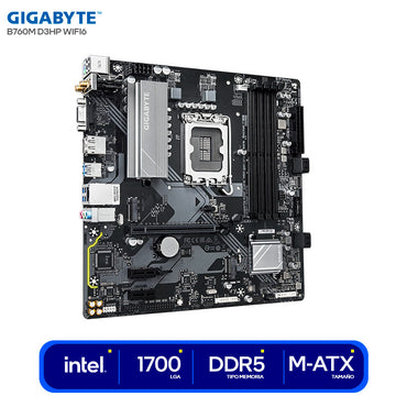 Motherboard Gigabyte B760M D3HP WIFI6 DDR5 LGA 1700 Intel 12va/13va Gen Micro ATX M.2 Gaming
