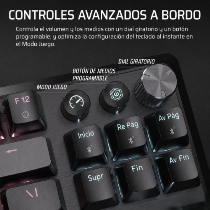 Teclado Gamer Corsair K70 CORE TKL Wireless RGB Mecánico MLX Red Negro