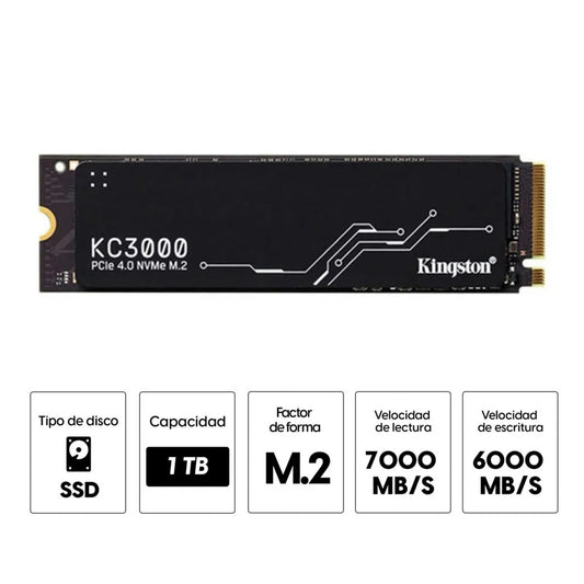 SSD Kingston KC3000 1TB M.2 2280 PCIe Gen4 NVMe 7000MB/s