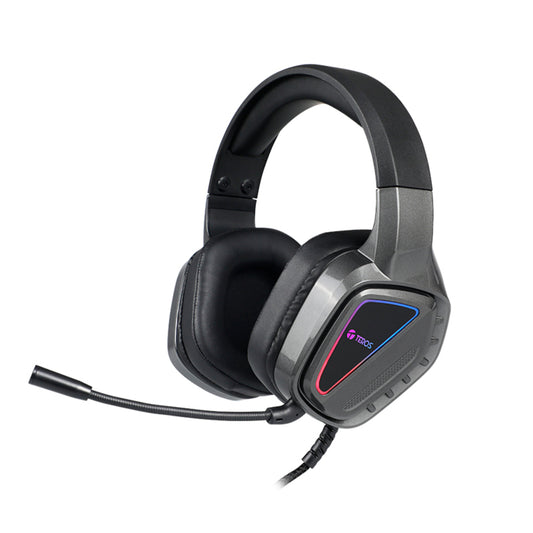 AURICULARES GAMING TEROS TE-8171N CON MICRÓFONO, SONIDO ESTÉREO Y LUCES RGB – NEGRO