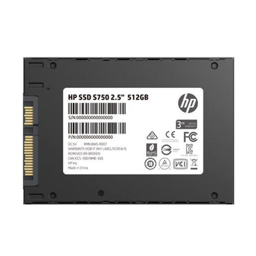 UNIDAD DE ESTADO SOLIDO HP S750, 512GB, SATA III 6.0 GB/S, 2.5"