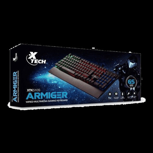 Teclado para Gaming Xtech XTK-510S - Español - Iluminación LED Multi-color con efectos de luz