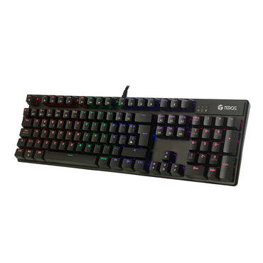 TECLADO MECÁNICO TEROS TE-4068G RETROILUMINADO RAINBOW USB ESPAÑOL NEGRO