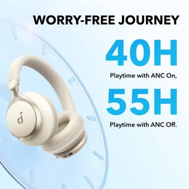 AUDÍFONO SPACE ONE OVER-EAR CON ANC ADAPTATIVO, HI-RES LDAC, 55H BATERÍA, BLANCO