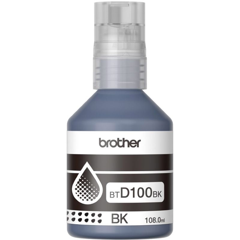 Tinta Brother BTD100BK Negra para DCP-T230, T430W, T530DW, T730DW y T930DW
