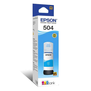 Botella de Tinta Epson T504220-AL Cian 70 ml para EcoTank L4150 L4160 L4260