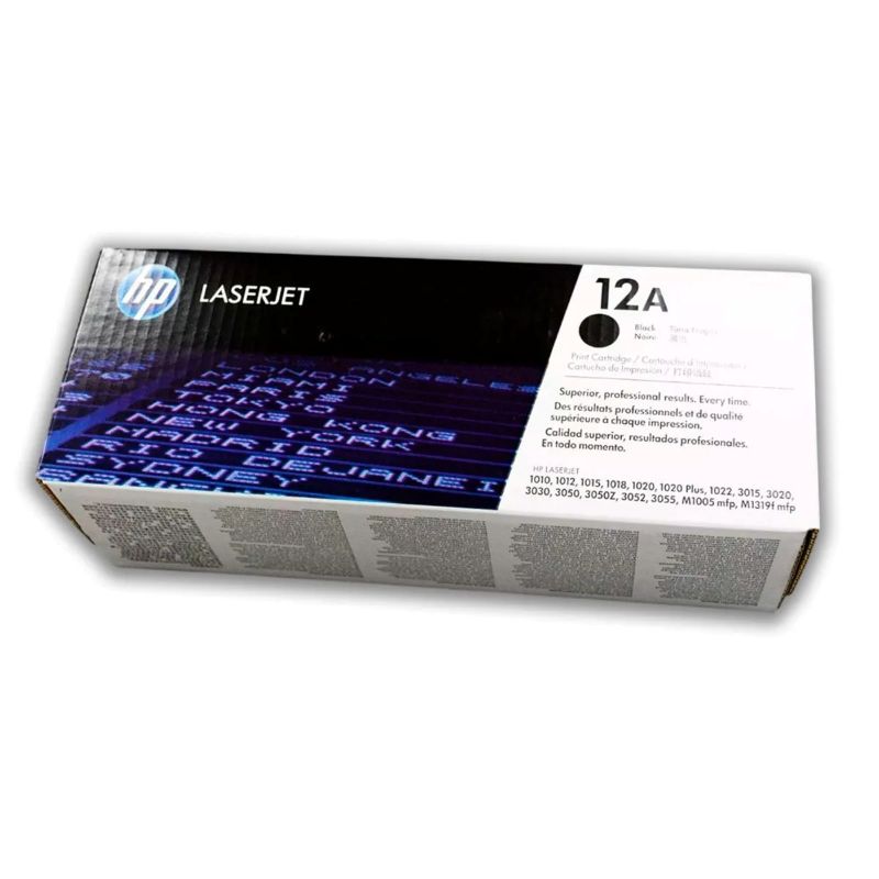 Tóner HP 12A Negro Original Q2612A para LaserJet 1010 1020 1022 M1005