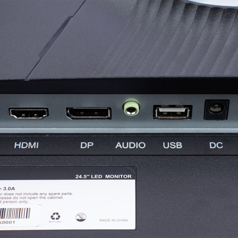 MONITOR PLANO GAMING TEROS TE-2475G, 24.5" FHD VA, 180HZ, 1MS, HDMI, DP, AUDIO, USB