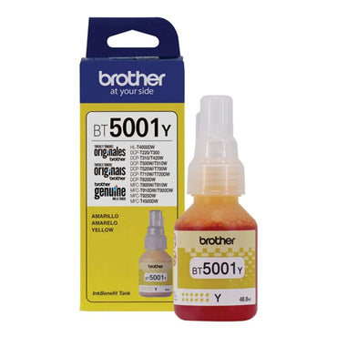 Tinta Brother BT5001Y Yellow Original 48.8ml 5,000 Páginas DCP-T300 DCP-T500W DCP-T700W
