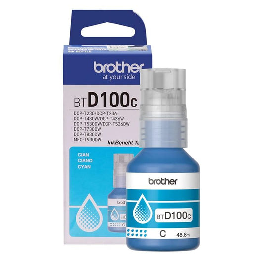 Tinta Brother BTD100C Cyan Original 48.8ml 5,000 Páginas DCP-T230 DCP-T430W DCP-T436W