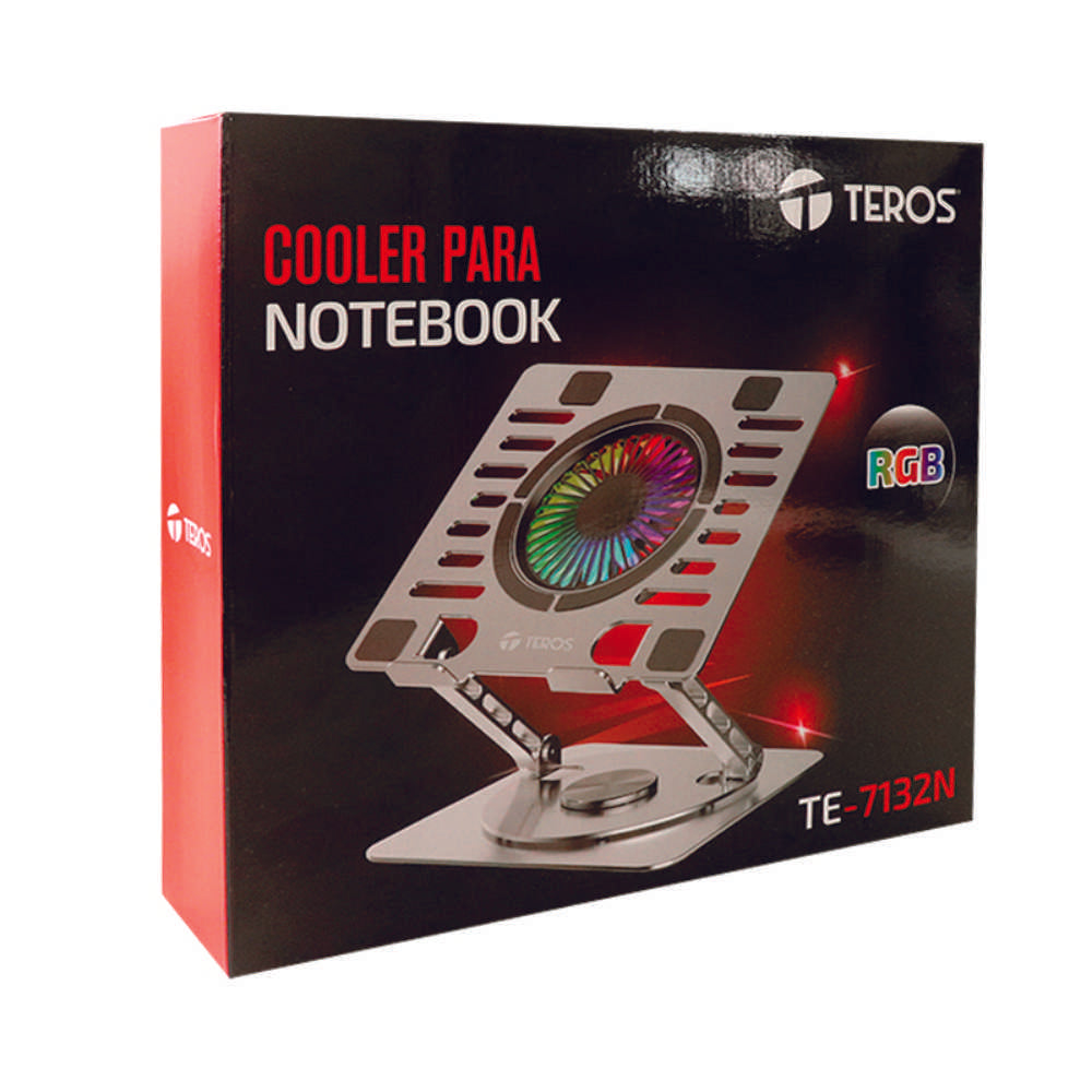 Cooler TEROS TE-7132N, compatible con notebooks de hasta 15.6", 1 fan de 11 cm