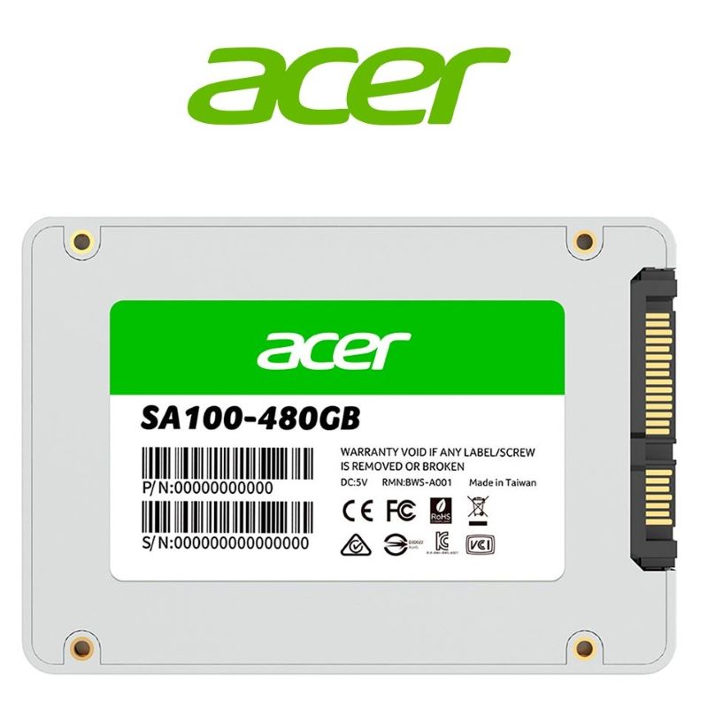 SSD Acer SA100 480GB 2.5" SATA III 3D TLC NAND 560MB/s