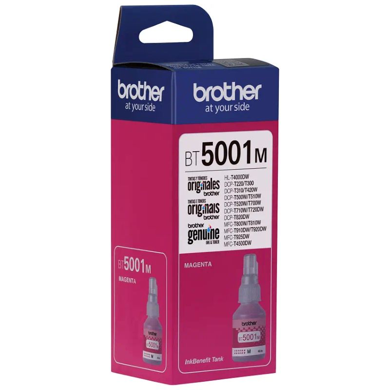 Tinta Brother BT5001M-NE Magenta Original 48.8ml 5,000 Páginas DCP-T300 DCP-T500W DCP-T700W