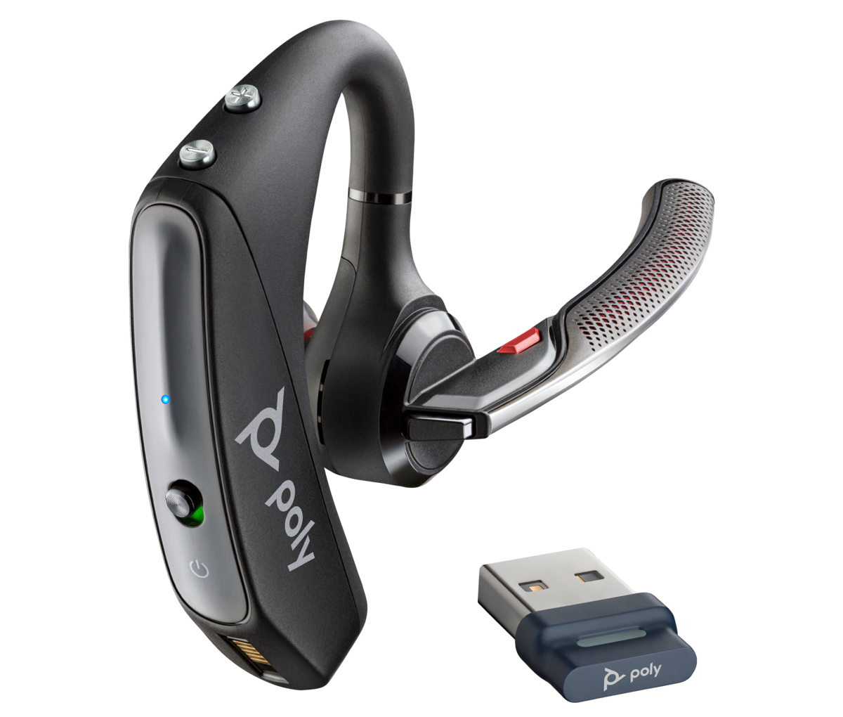 Audífono Poly Voyager 5200 Bluetooth USB-A Negro