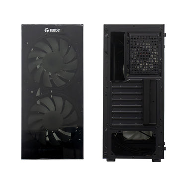 Case Gamer TEROS TE-1333G Mid Tower ATX Negro con Vidrio Templado y 6 Ventiladores