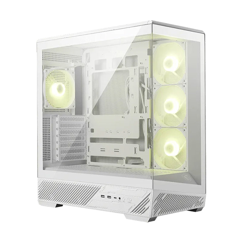 Case MSI MAG PANO 130R PZ White Mid Tower ATX ARGB Vidrio Templado USB-C