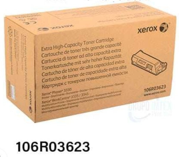 Tóner Xerox 106R03623 Negro Extra Alta Capacidad 15000 Páginas para WorkCentre 3335 3345 y Phaser 3330