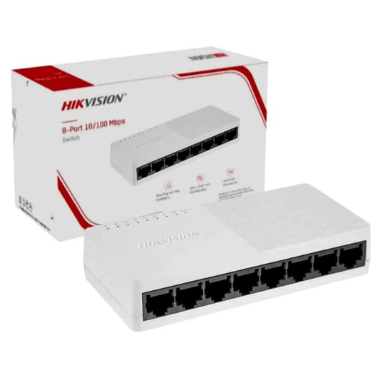 Switch Hikvision DS-3E0108D-O 8 Puertos Fast Ethernet 10/100 Mbps
