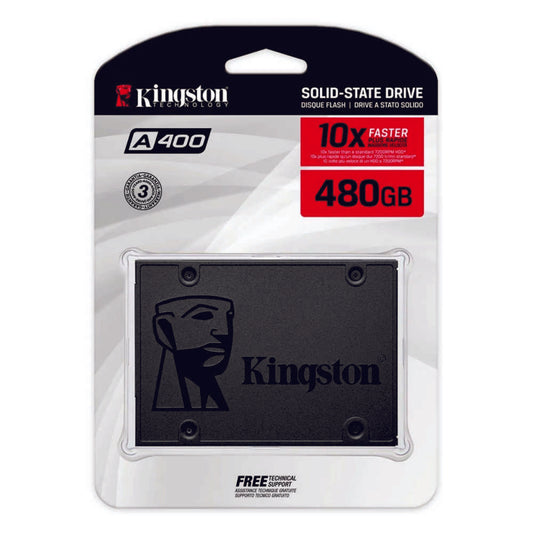 UNIDAD DE ESTADO SOLIDO KINGSTON A400, 480GB, SATA 6GB/S, 2.5", 7MM.