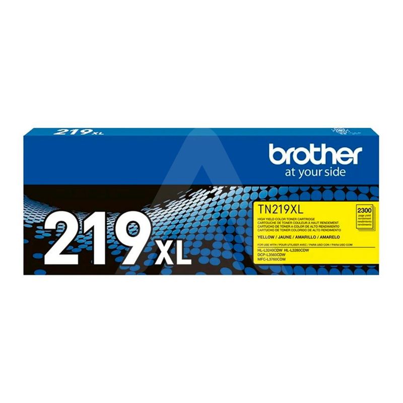 Tóner Brother TN-219XLY Amarillo 2300 Páginas DCP-L3560CDW MFC-L3760CDW HL-L3280CDW