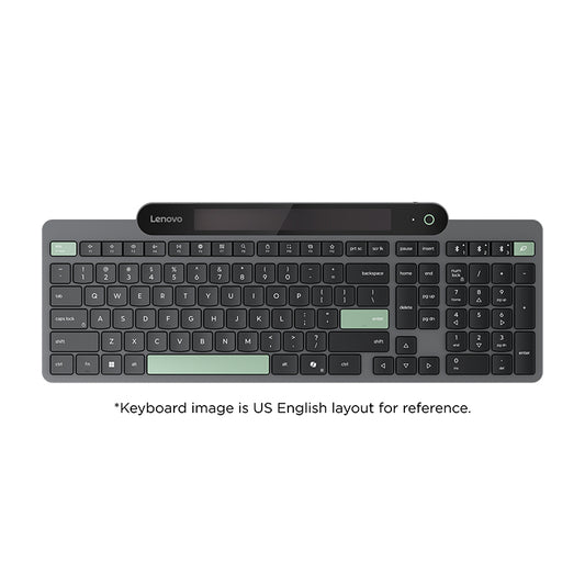 Teclado Lenovo Bluetooth Autorrecargable Español LA 171 Inalámbrico Negro