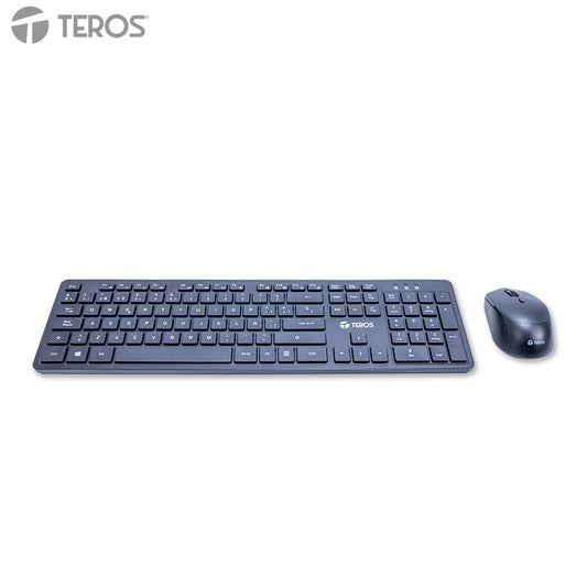 Kit Teclado y Mouse Inalámbrico TEROS TE-5013S 2.4GHz Español Negro