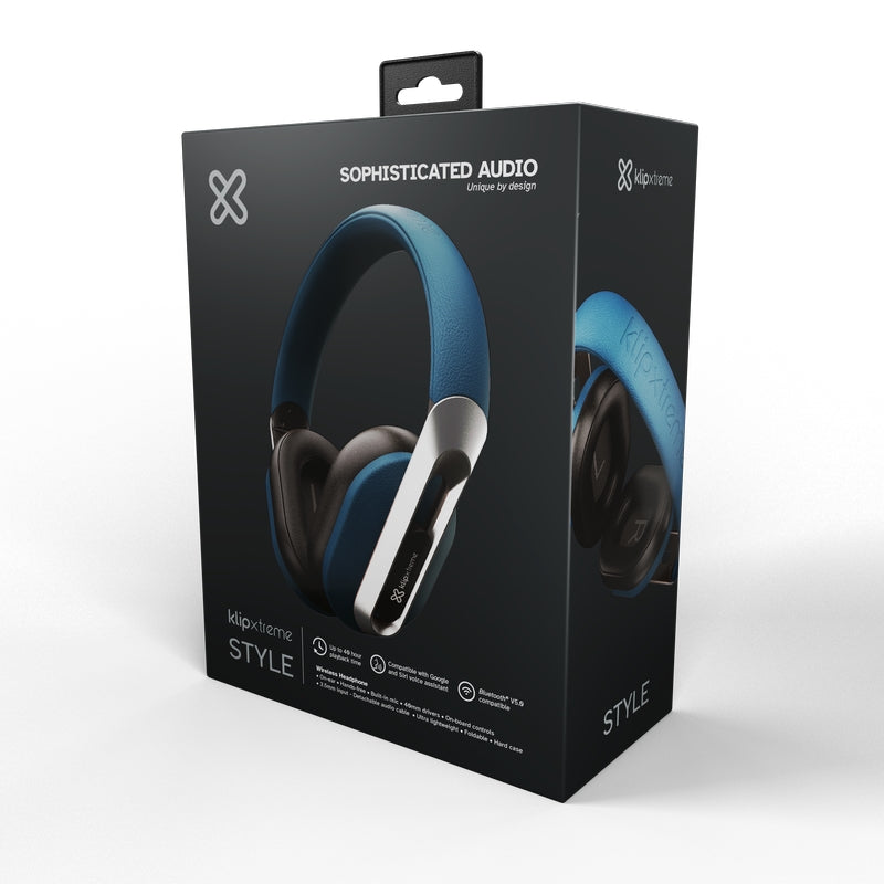Audífonos Klip Xtreme KWH-750BL Bluetooth 5.0 Azul 40 Horas Wireless