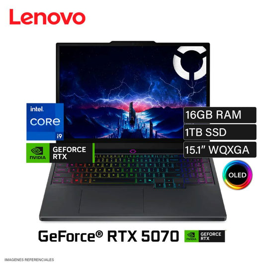 Laptop Lenovo Legion 5 15IRX10 Intel Core i9-14900HX RTX 5070 16GB RAM 1TB SSD 15.3" OLED 165Hz Eclipse Black