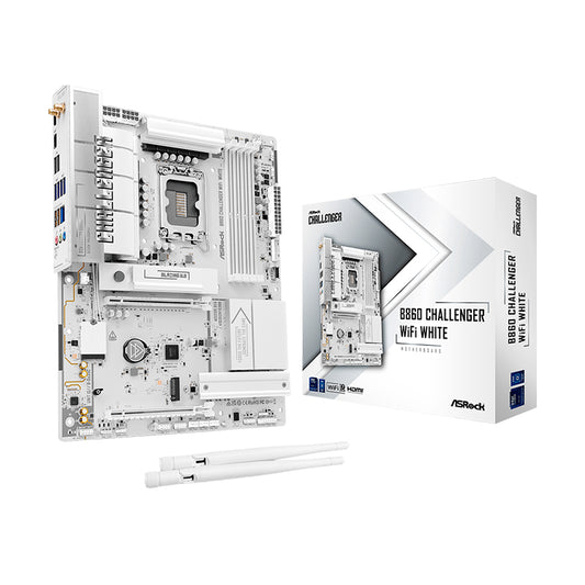 Motherboard ASRock B860 Challenger WiFi White Intel B860 LGA1851 DDR5 WiFi mATX