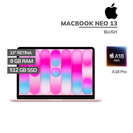 Laptop Apple MacBook Neo 13 A18 Pro 8GB RAM 512GB SSD 13" Touch ID macOS Blush