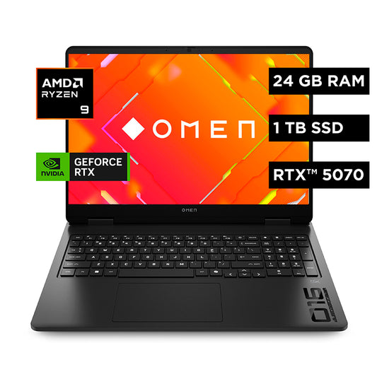 Laptop Gamer HP OMEN 16 Ryzen 9 8940HX RTX 5070 8GB 24GB 1TB SSD 16"