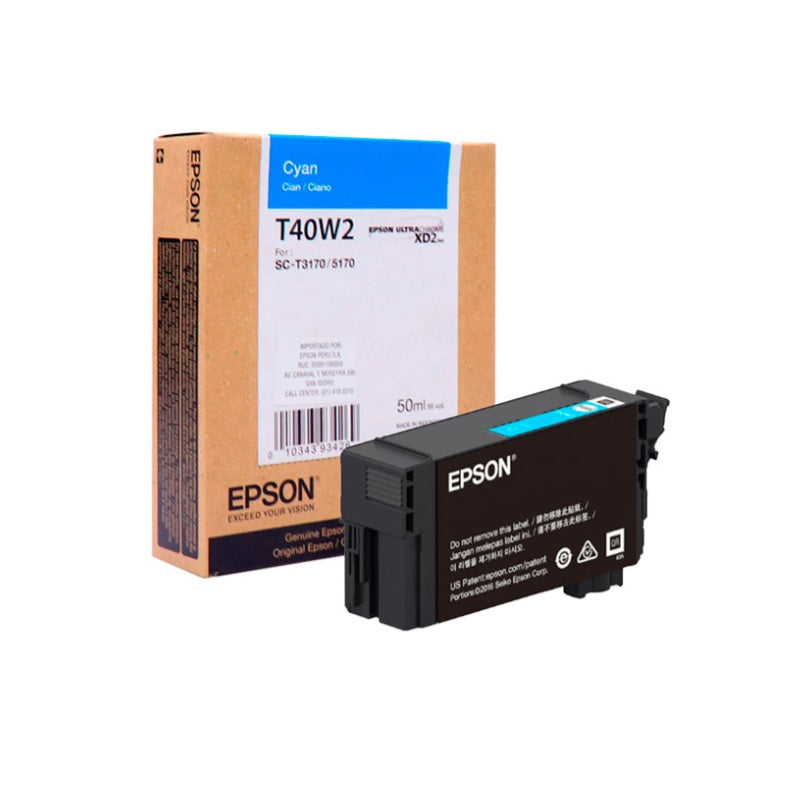 Tinta Epson T40W220 Cyan Original 50ml para ColorWorks