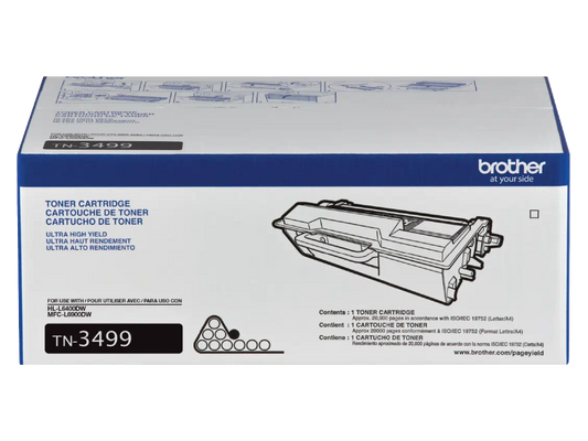 Tóner Brother TN-3499 Negro Original para HL-L6400DW MFC-L6900DW 20000 Páginas