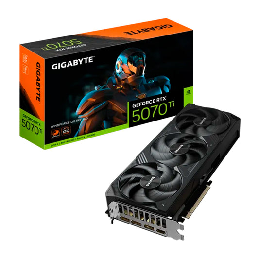 Tarjeta de Video Gigabyte GeForce RTX 5070 Ti WINDFORCE OC SFF 16GB GDDR7 PCIe 5.0