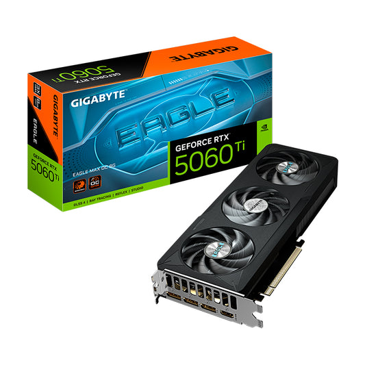 Tarjeta de Video GIGABYTE RTX 5060 Ti EAGLE MAX OC 8G GDDR7 PCIe 5.0