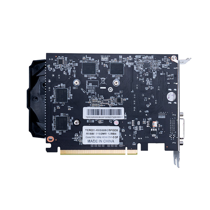 Tarjeta de Video TEROS Radeon RX 550 8GB GDDR5 PCIe 3.0 HDMI DisplayPort DVI-D