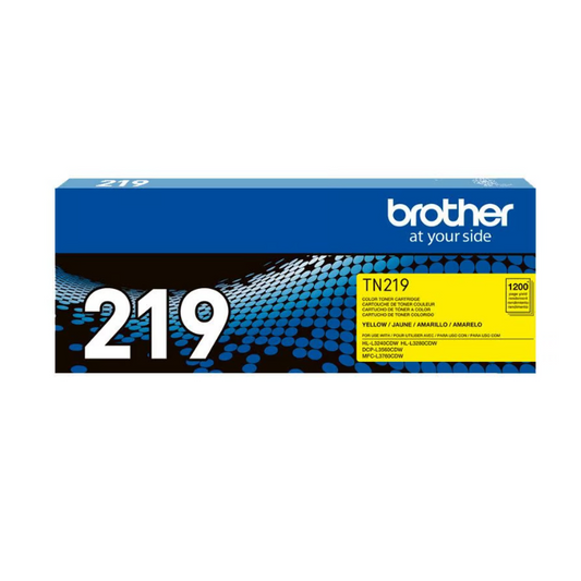 Tóner Brother TN-219Y Yellow Original 1,200 Páginas para HL-L3280CDW DCP-L3560CDW MFC-L3760CDW