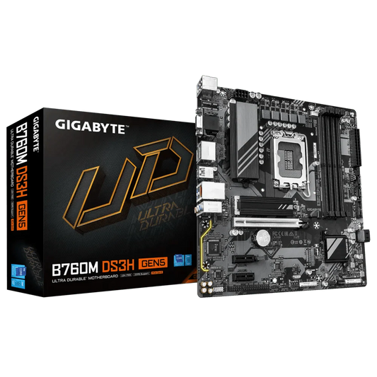 Motherboard Gigabyte B760M DS3H GEN5 LGA 1700 Intel DDR5 PCIe 5.0 Micro ATX Gaming