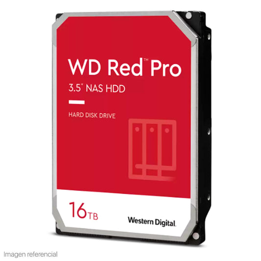 Disco Duro Western Digital Red Pro NAS 16TB WD161KFGX SATA 6Gb/s 7200RPM 3.5 Enterprise