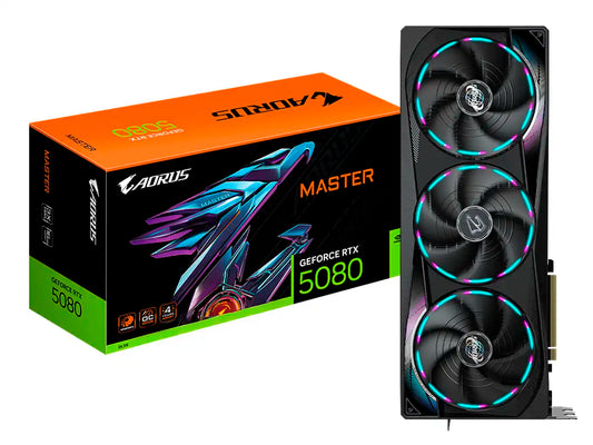 Tarjeta de Video GIGABYTE AORUS RTX 5080 MASTER 16G GDDR7 PCIe 5.0