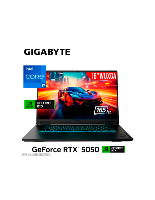 LAPTOP GIGABYTE GAMING A16 INTEL CORE I7 RTX 5050 8GB 16GB RAM 512GB SSD 16"