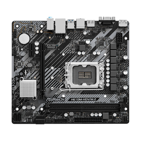 MOTHERBOARD ASROCKH610M-HDV/M.2 R2.0, CHIPSET INTEL H610, LGA1700, MATX