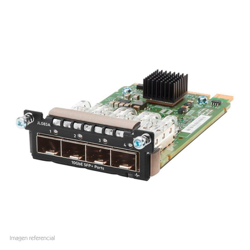 Módulo de Expansión HPE Aruba 3810M (JL083A), 4 SFP+, velocidad de transferencia 10 Gbps.