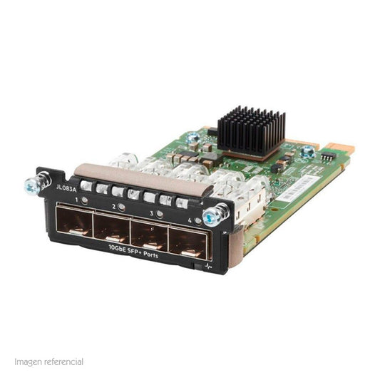 Módulo de Expansión HPE Aruba 3810M (JL083A), 4 SFP+, velocidad de transferencia 10 Gbps.