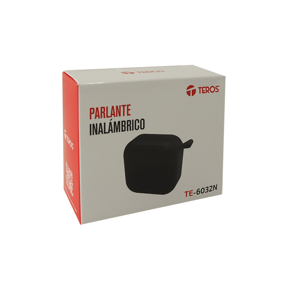Parlante TEROS TE-6032N, bluetooth, 5 W, 400 mAh, negro